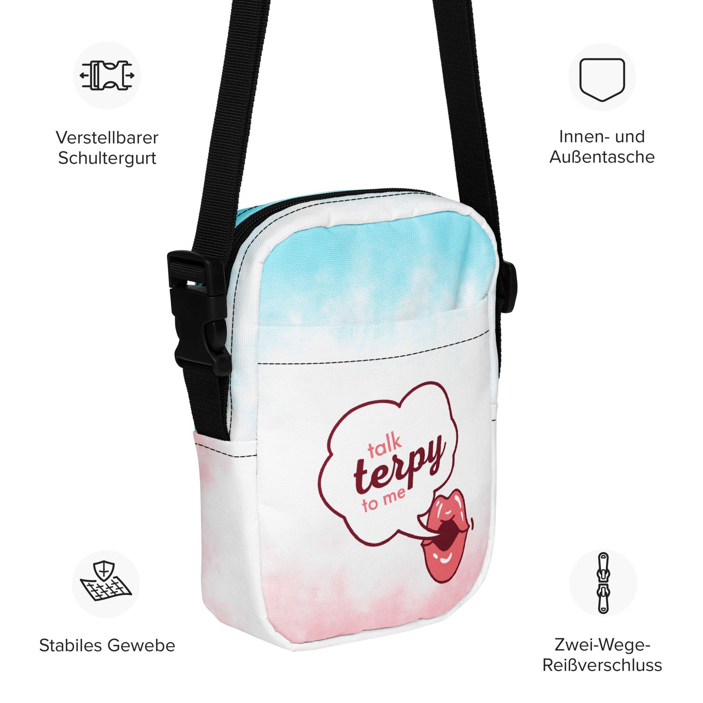 "Talk Terpy" Utility crossbody bag