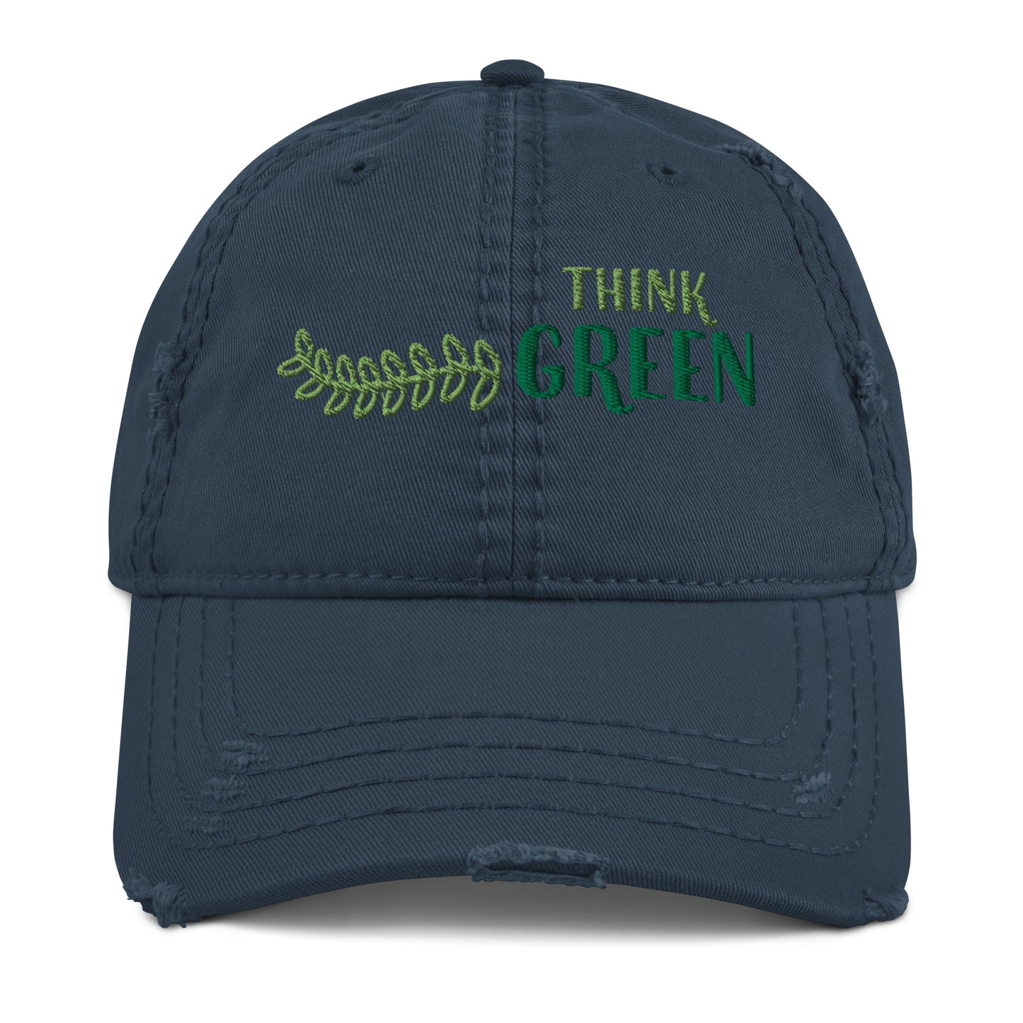 "Think Green" Distressed Dad Hat