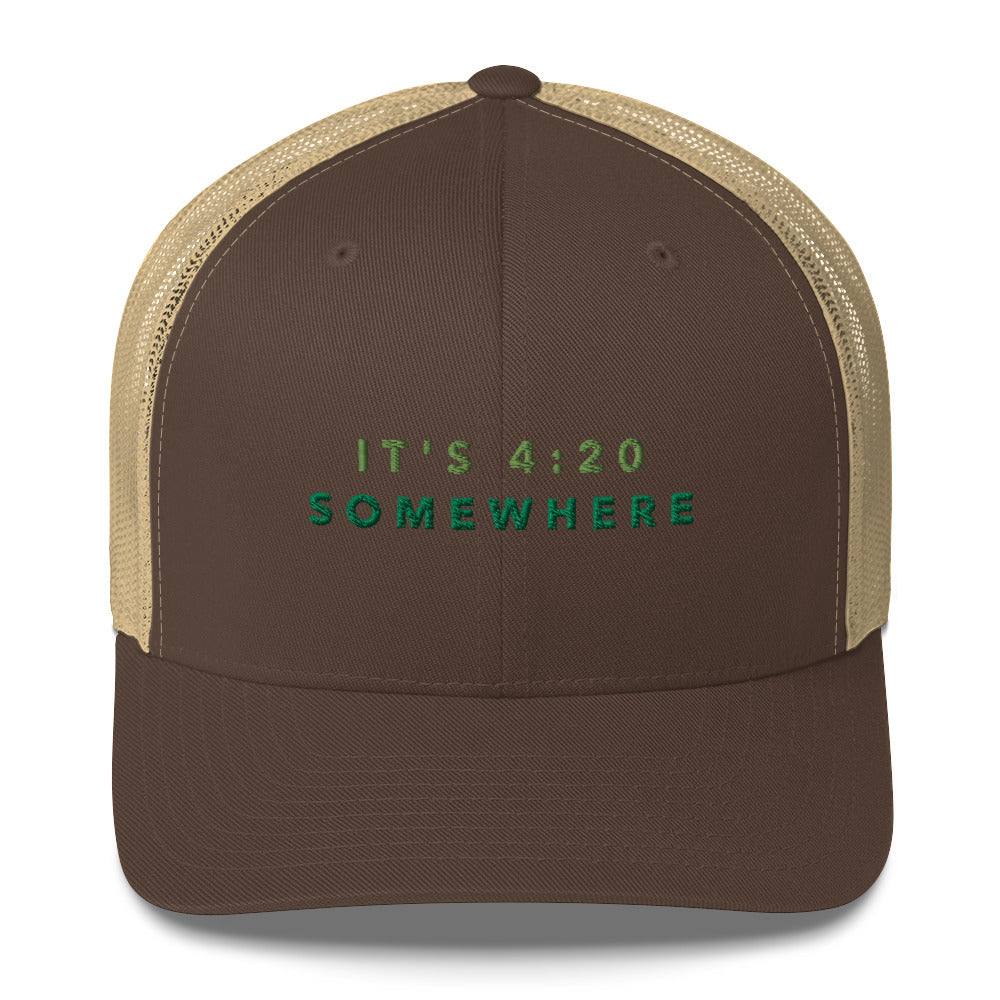 "420 Somewhere" Trucker Cap