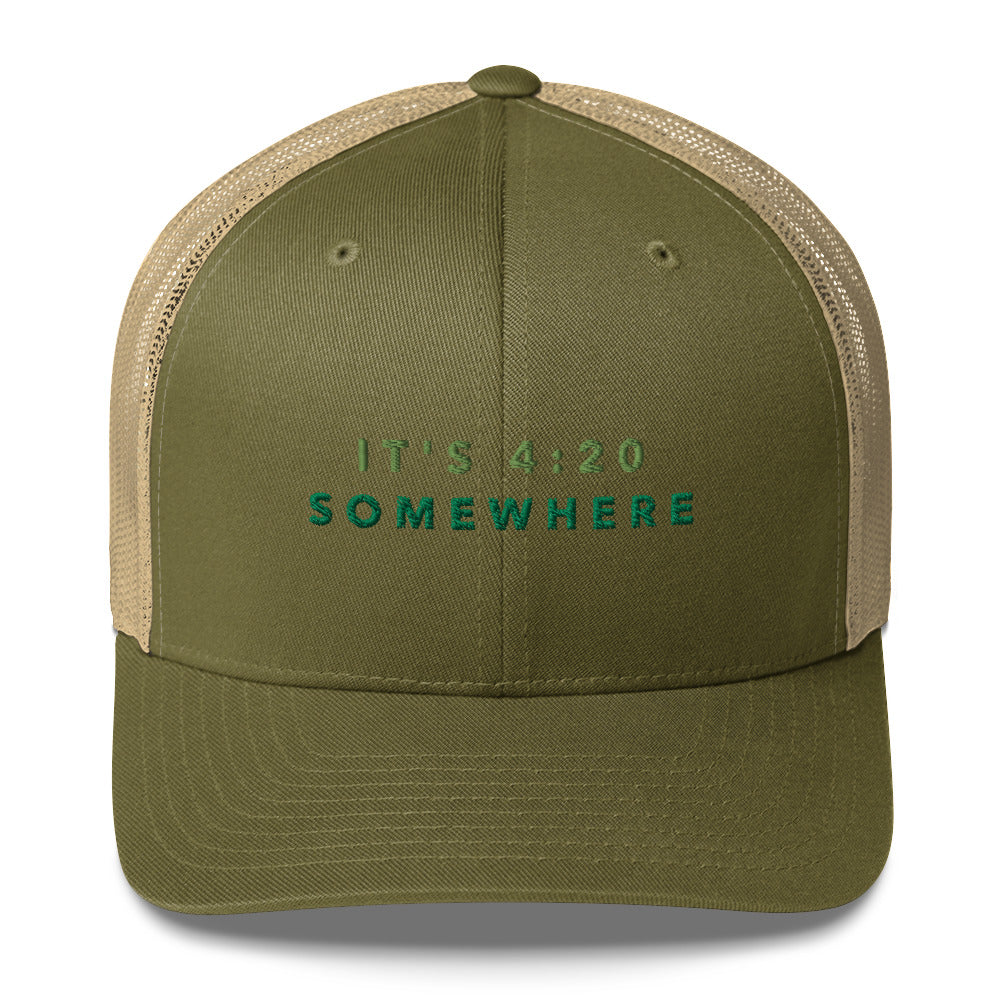 "420 Somewhere" Trucker Cap