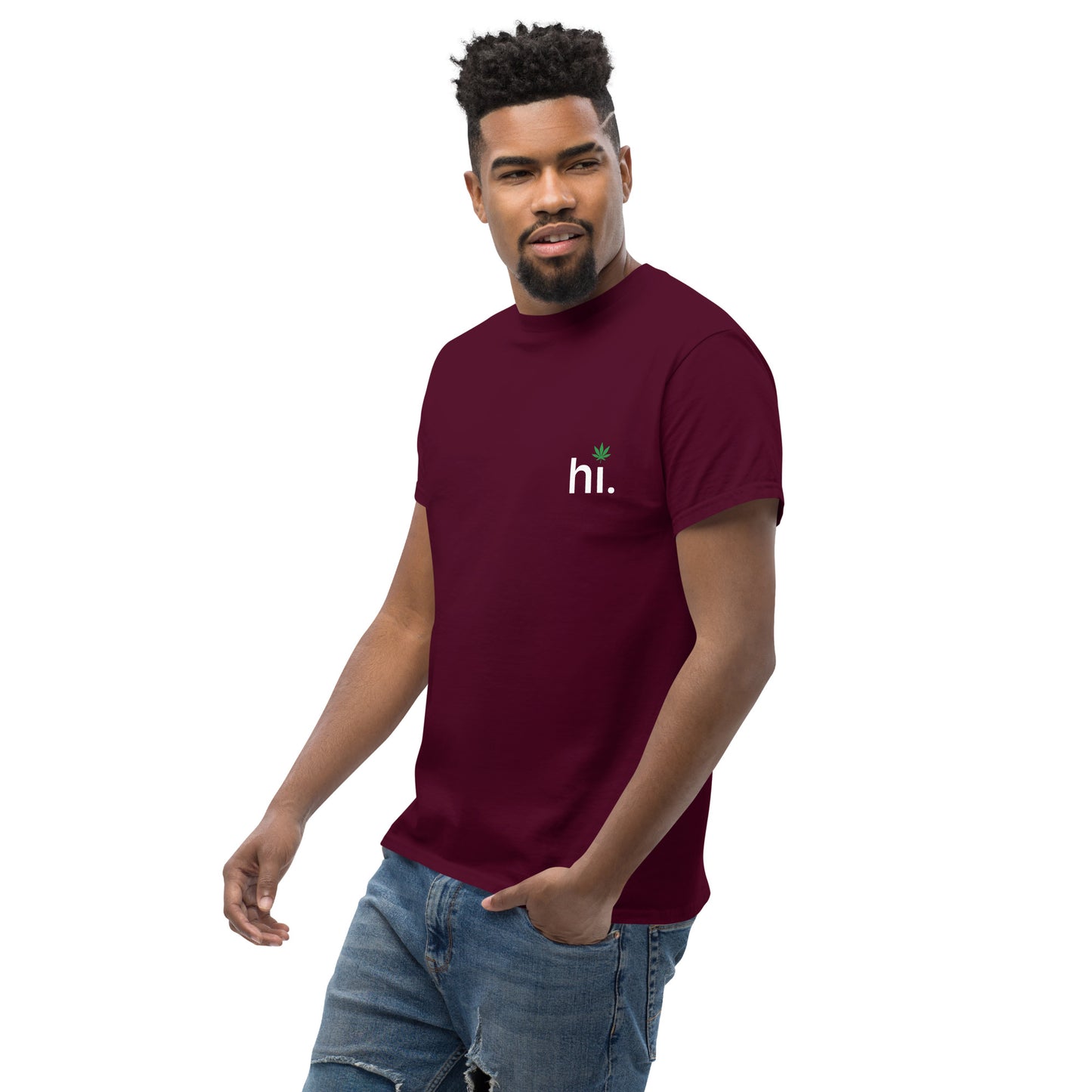 "hi" Unisex classic tee